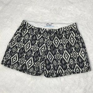Old Navy Shorts | Black/Cream Patterned | Size 0